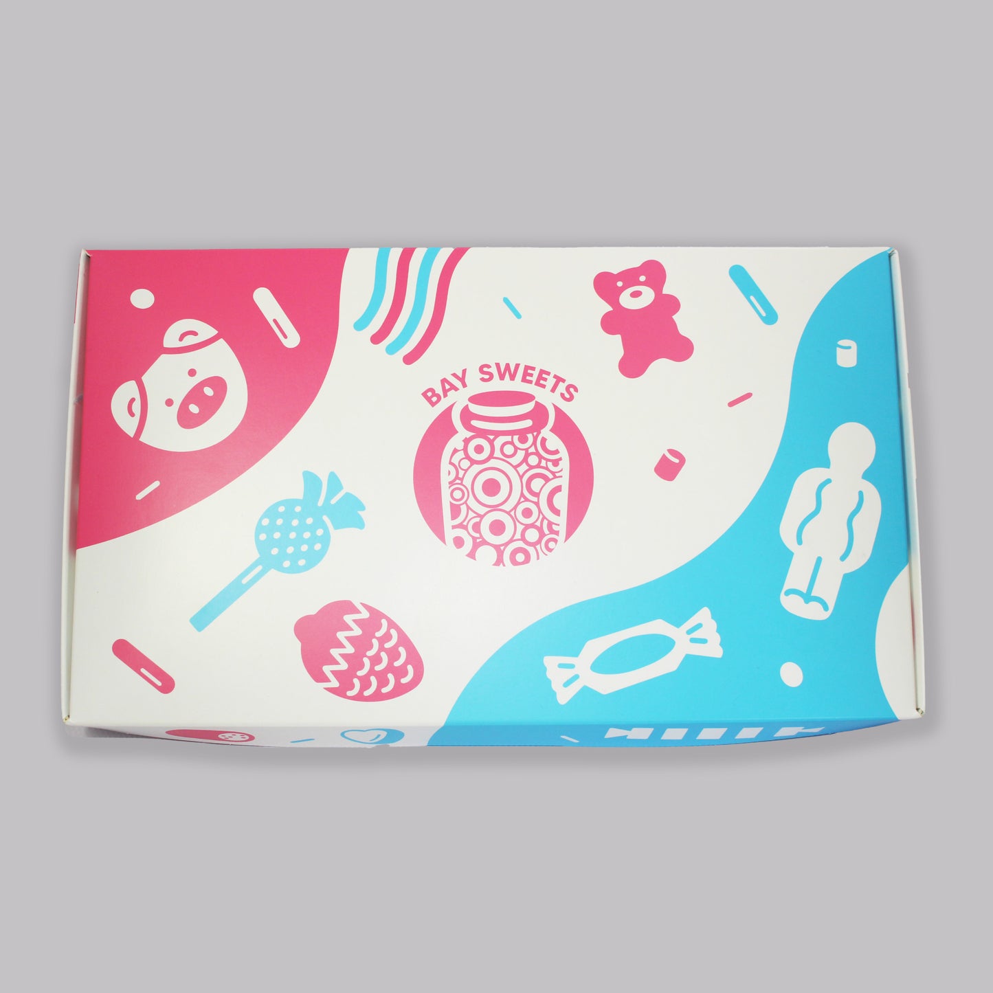 Gift Sweets- Pick and Mix Fizzy Sweets Selection- 125g Fizzy Cola Bottles, 125g Fizzy Bubblegum Bottles, 125g Fizzy Peaches, 125g Watermelon Slices