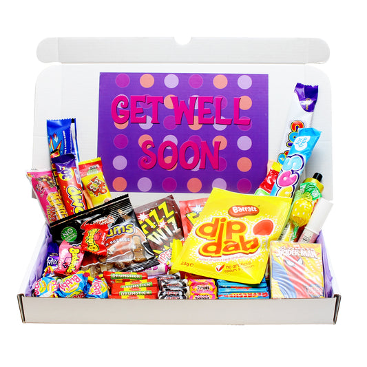 Get Well Soon Retro Sweets Large Gift Box