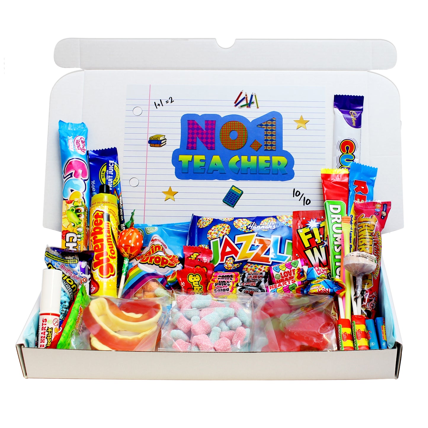 Number 1 Teacher Large Retro Sweets Box