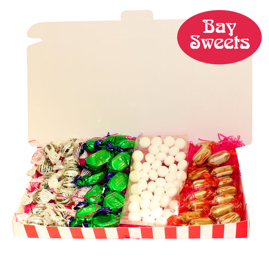 Gift Sweets - Mints - 125g Mint Imperials, 125g Old Fashoned Bulls Eyes, 125g Chocolate Peppermint Creams, 125g Mint Humbugs